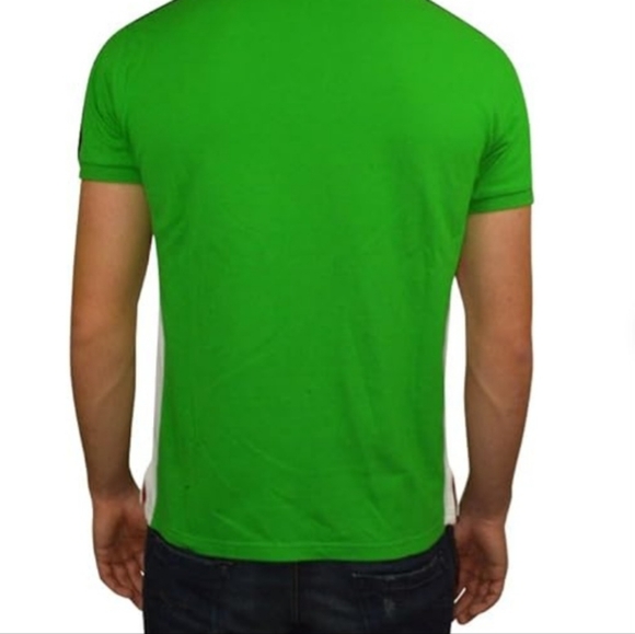 Ralph Lauren Mens Polo Shirt Custom Fit 2-Button Green 100 % Cotton Size Medium - Picture 8 of 8